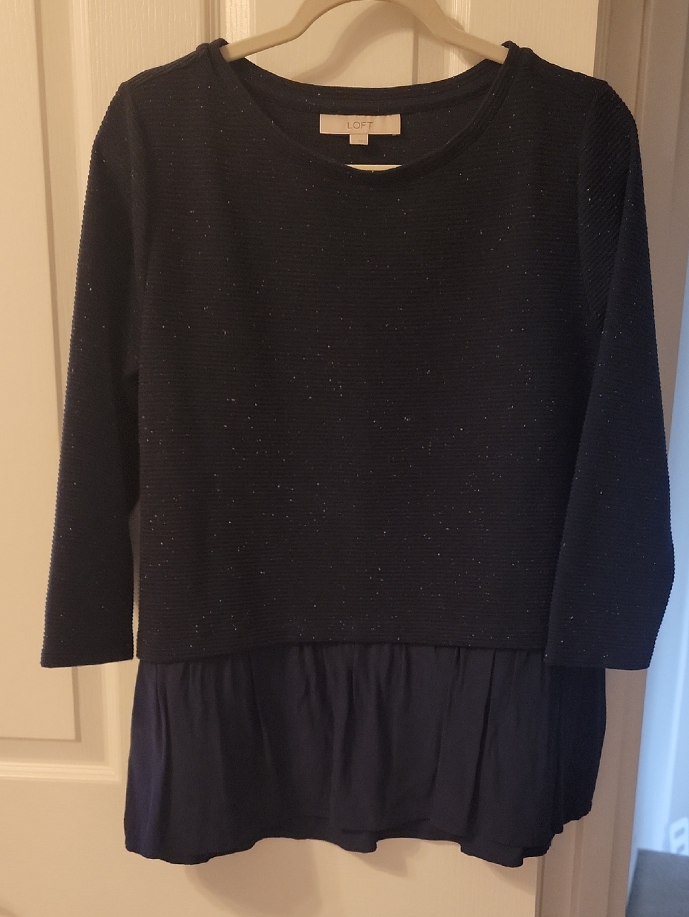 Nwot Loft Flecked Top Blouse Two In One